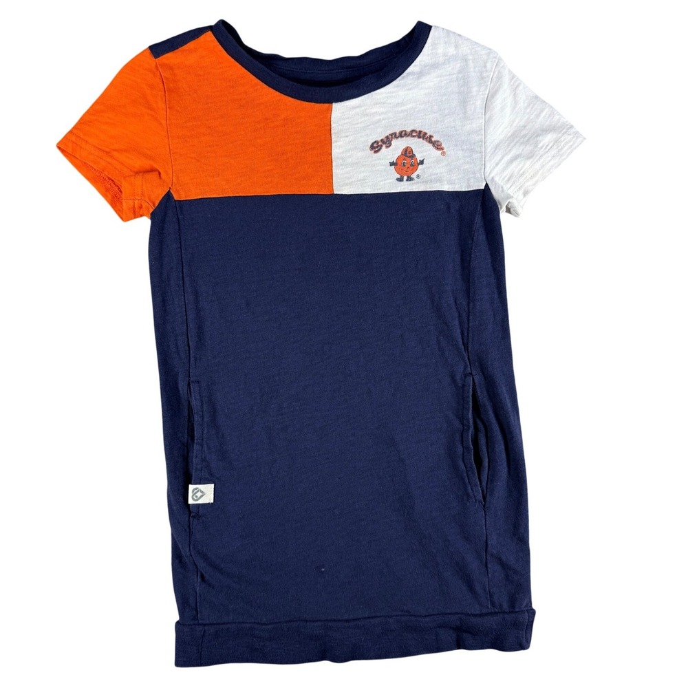 Colosseum Syracuse Orange Mascot Dress Colorblock Blue Orange 3T Cotton Toddler